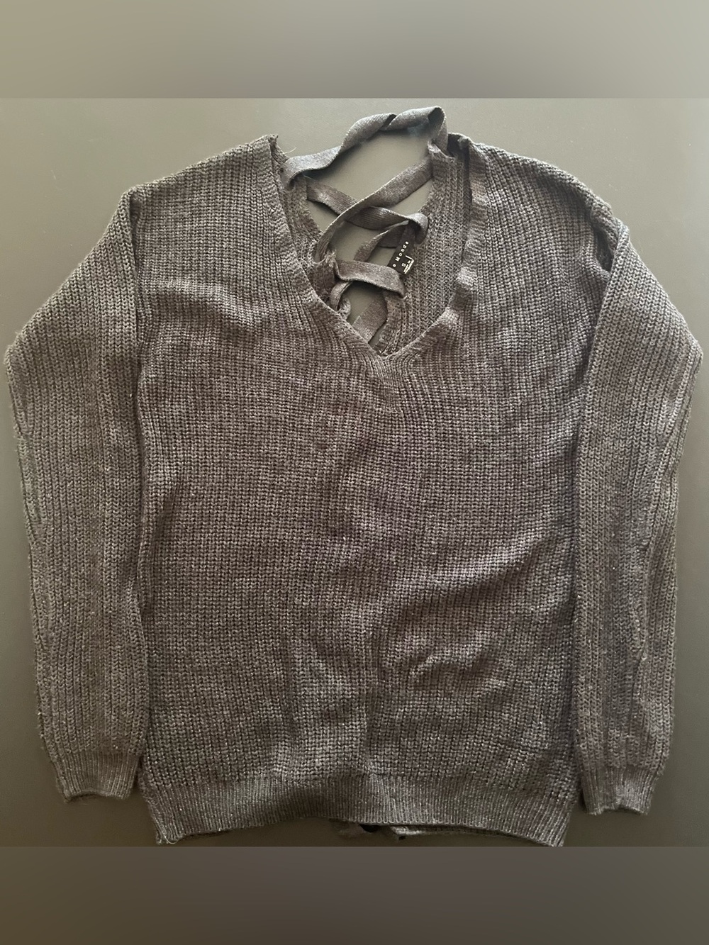 Haute Monde Lace-Up Knit - Picture 1 of 4